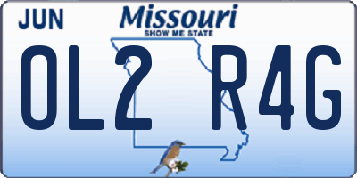 MO license plate OL2R4G