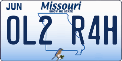 MO license plate OL2R4H