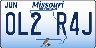 MO license plate OL2R4J
