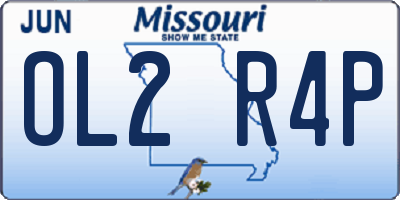 MO license plate OL2R4P