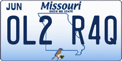 MO license plate OL2R4Q