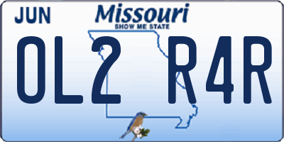 MO license plate OL2R4R