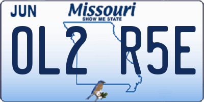 MO license plate OL2R5E