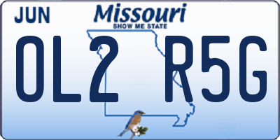 MO license plate OL2R5G