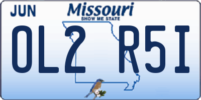 MO license plate OL2R5I