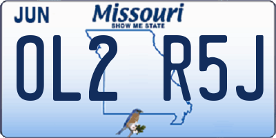 MO license plate OL2R5J