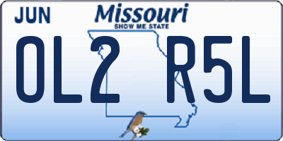 MO license plate OL2R5L