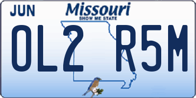 MO license plate OL2R5M