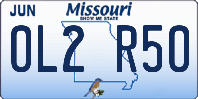 MO license plate OL2R5O