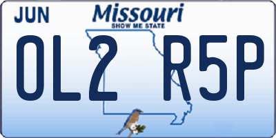 MO license plate OL2R5P