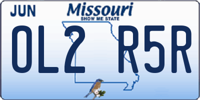 MO license plate OL2R5R