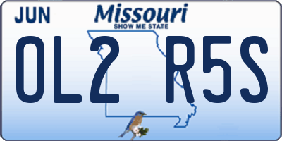 MO license plate OL2R5S
