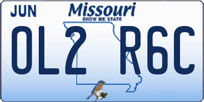 MO license plate OL2R6C