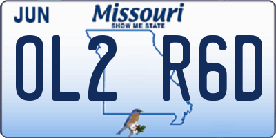 MO license plate OL2R6D