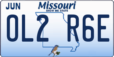 MO license plate OL2R6E