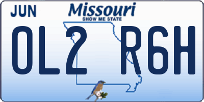 MO license plate OL2R6H