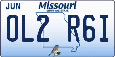 MO license plate OL2R6I