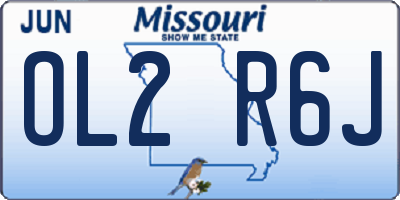MO license plate OL2R6J