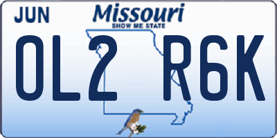 MO license plate OL2R6K