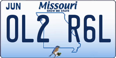 MO license plate OL2R6L