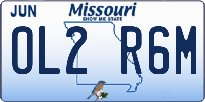 MO license plate OL2R6M