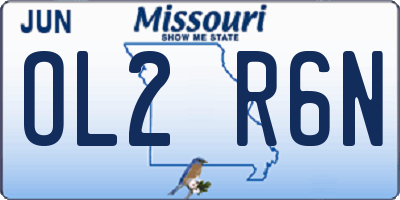 MO license plate OL2R6N