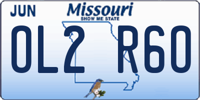 MO license plate OL2R6O