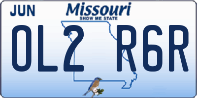 MO license plate OL2R6R
