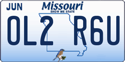 MO license plate OL2R6U