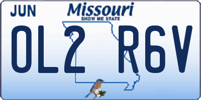 MO license plate OL2R6V