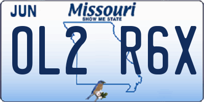 MO license plate OL2R6X