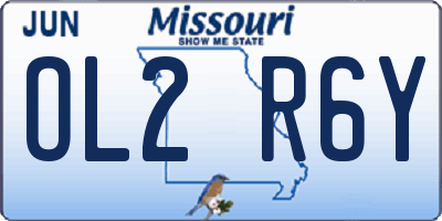 MO license plate OL2R6Y