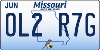 MO license plate OL2R7G