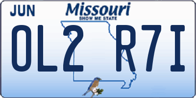 MO license plate OL2R7I