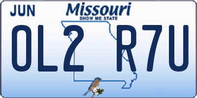 MO license plate OL2R7U