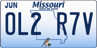 MO license plate OL2R7V