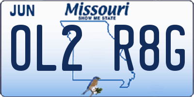 MO license plate OL2R8G