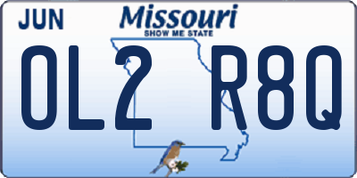 MO license plate OL2R8Q