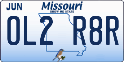 MO license plate OL2R8R