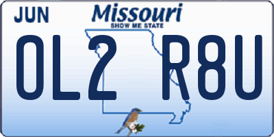 MO license plate OL2R8U