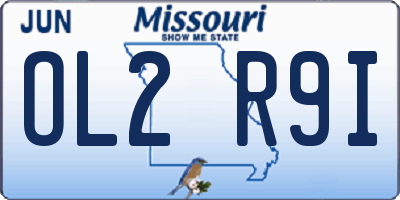 MO license plate OL2R9I
