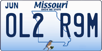 MO license plate OL2R9M