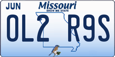 MO license plate OL2R9S