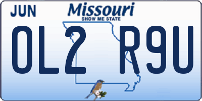 MO license plate OL2R9U