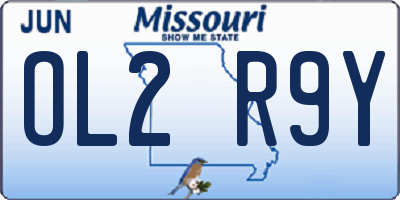 MO license plate OL2R9Y