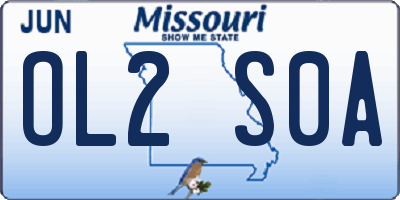 MO license plate OL2S0A