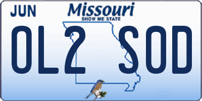 MO license plate OL2S0D