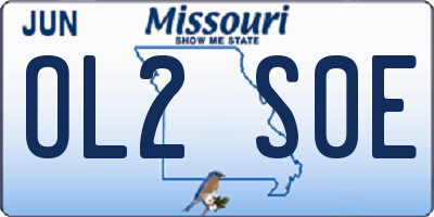 MO license plate OL2S0E