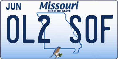 MO license plate OL2S0F