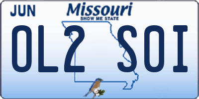 MO license plate OL2S0I